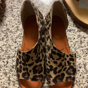 Leopard print sandals
